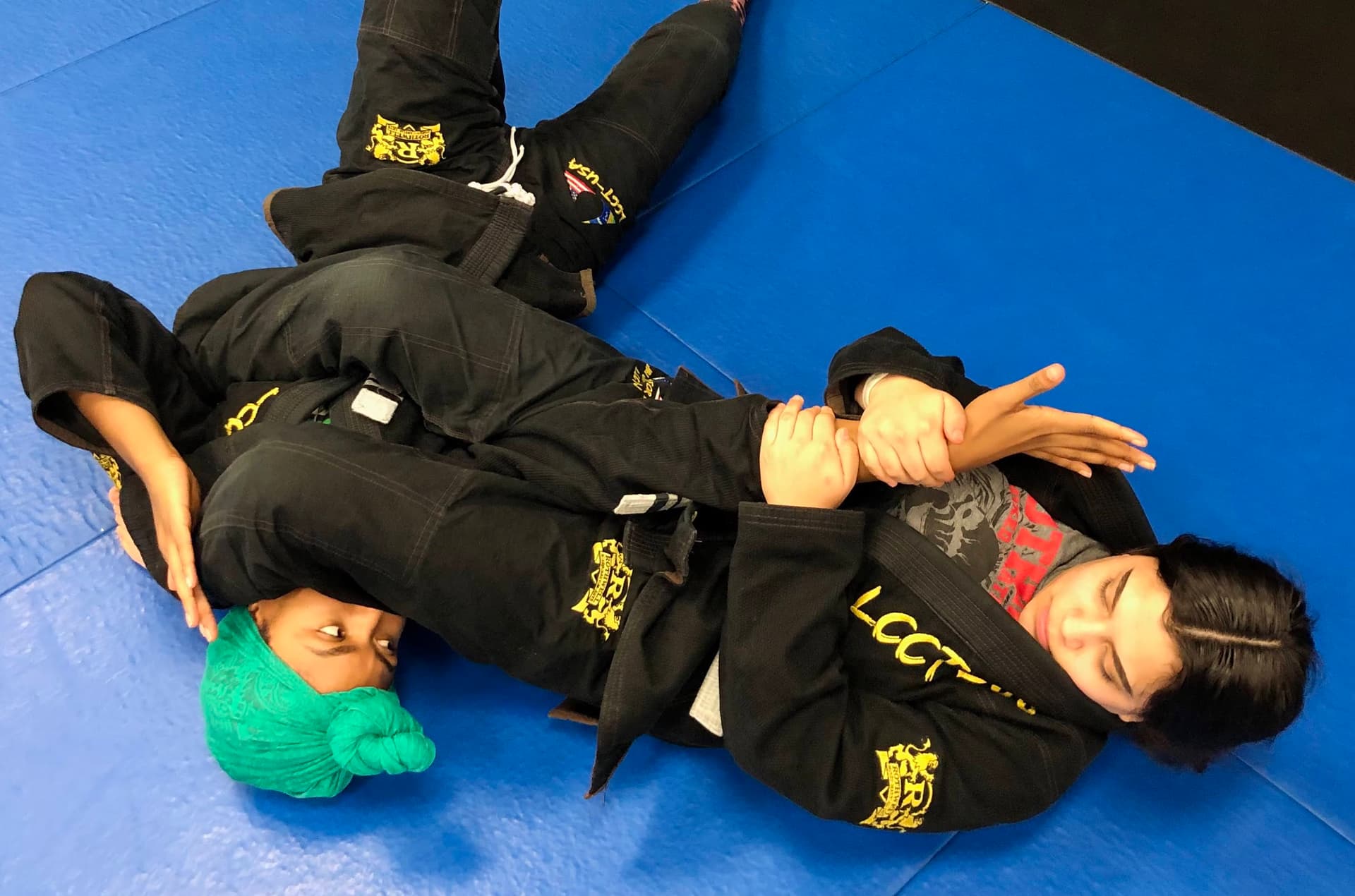 A Brazilian Jiu Jitsu sparring match