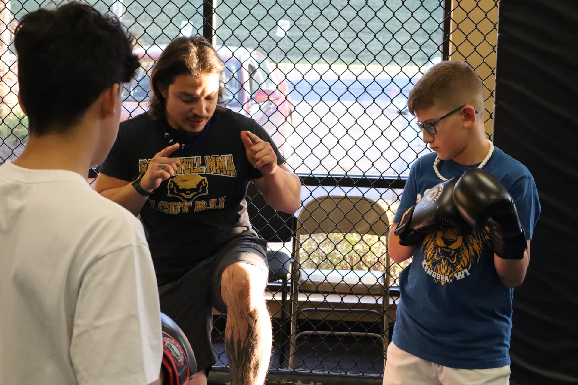 An instructor with two students